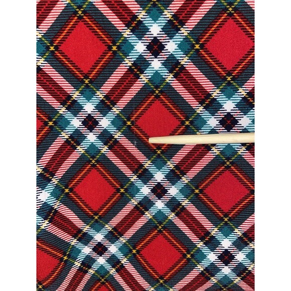 Kim Rogers Red Plaid Stretch Pants Tummy Panel Women's Size 16S - Picture 12 of 12